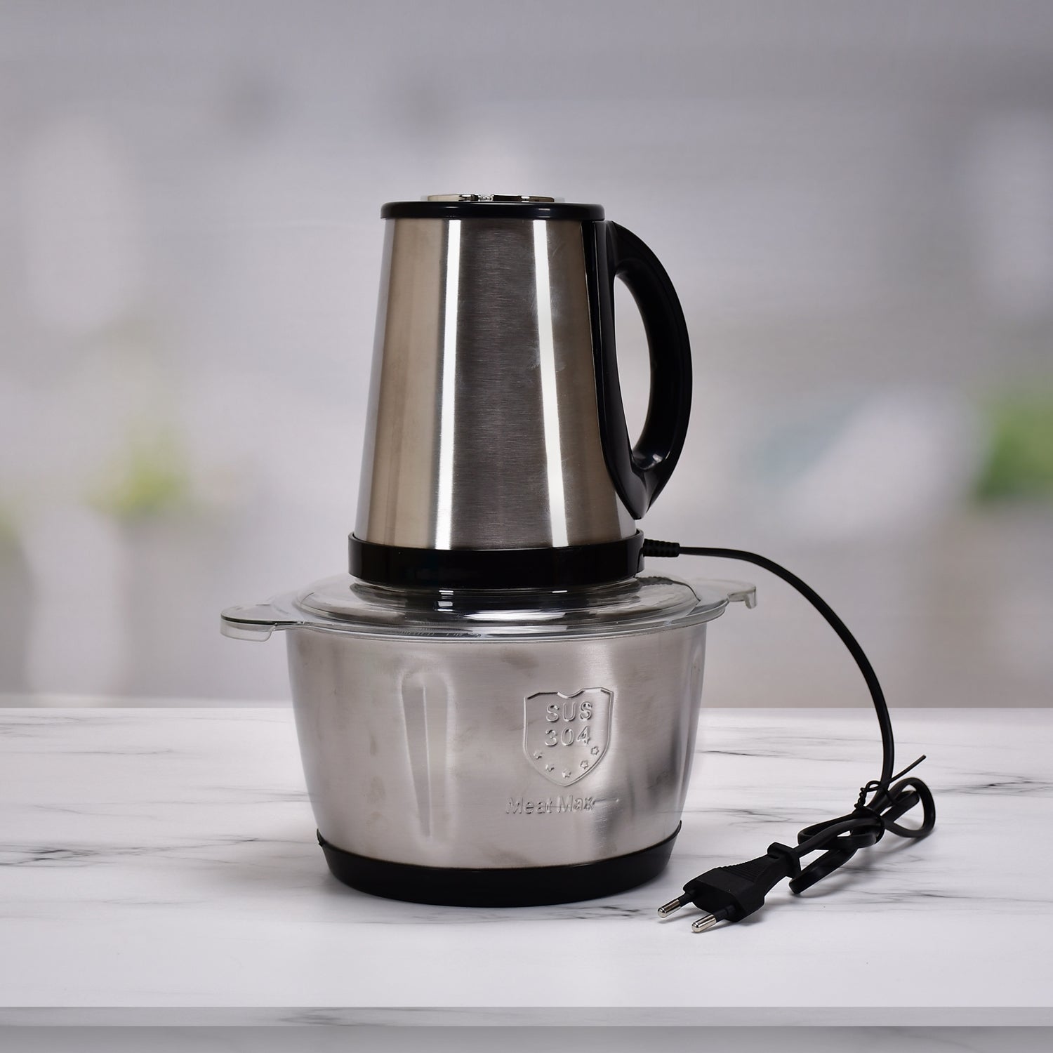 2362 STAINLESS STEEL ELECTRIC MEAT GRINDERS WITH BOWL HEAVY FOR KITCHEN FOOD CHOPPER, MEAT, VEGETABLES, ONION , GARLIC SLICER DICER, FRUIT & NUTS BLENDER (2L, 250WATTS) DeoDap 2362 STAINLESS STEEL ELECTRIC MEAT GRINDERS WITH BOWL HEAVY FOR KITCHEN FOOD CHOPPER, MEAT, VEGETABLES, ONION , GARLIC SLICER DICER, FRUIT & NUTS BLENDER (2L, 250WATTS) DeoDap